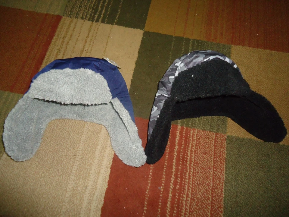 Faded Glory мальчиков пилот авиатор траппер уха шляпа синий серый черный камуфляж один размер новый - Изображение 1 из 1