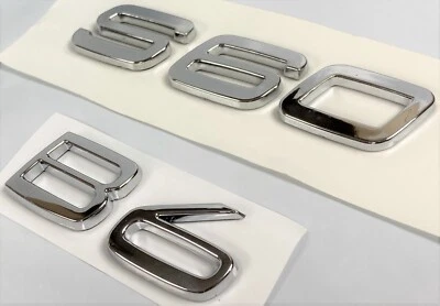 CROMO S60 + B6 AJUSTE VOLVO S60 MALETERO TRASERO PLACA EMBLEMA PLACA LETRAS NÚMERO Foto 1 de 2