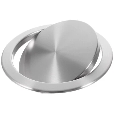 Recessed Garbage Can Lid Stainless Steel Flap Lid Counter Top Cover US - Image 1 of 4