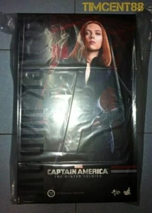 STOCK Hot Toys MMS239 Captain America Winter Soldier 1/6 Black Widow Figure NEW - Picture 1 of 5