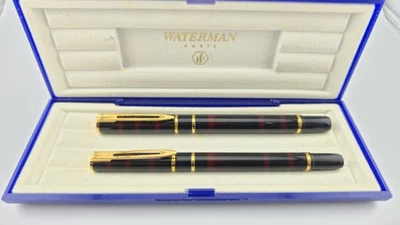 Waterman Laureat Mineral Red Fountain Pen Medium Point And Ball Point Pen Set - Image 1 of 4