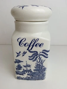 Blue Willow von Regal Kaffeedose Glas Made in England 8" hoch - Bild 1 von 10