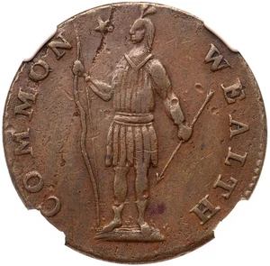 1788 R 8-C R-3 NGC AU 50 Period Massachusetts Cent Colonial Copper - Picture 1 of 3