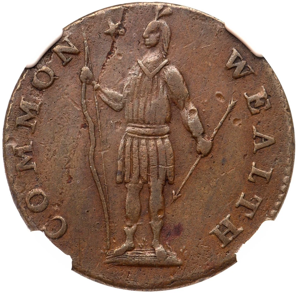 1788 R 8-C R-3 NGC AU 50 Period Massachusetts Cent Colonial Copper - Image 1 of 3