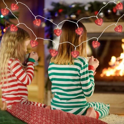 Stringa luminosa a forma di cuore Luce di San con 10 LED Stringa - Immagine 1 di 4