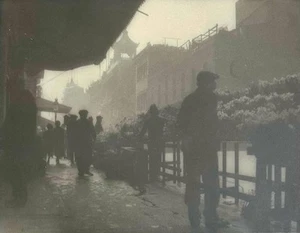 Mervyn Silberstein -China Town, SF circa 1920 Pictorialist -Manner Arnold Genthe - Picture 1 of 4