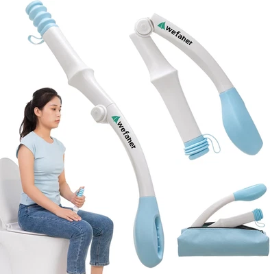Asistente de inodoro plegable, 15,6"" de largo cómodo para limpiar varita inferior inodoro auto tisu Foto 1 de 4