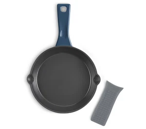 Zakarian by Dash 8" Cast Iron Skillet w/ Silicone Handle- Blue - Picture 1 of 7