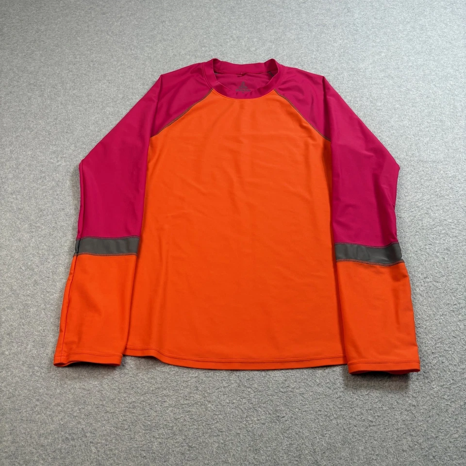 Camisa Prana Mujer Mediana Naranja Rosa Manga Larga Piscina Reflectante Exterior Foto 1 de 4