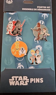 Lanyard Set - Disney Parks  STAR WARS Cuties -  Starter Lanyard Set - 4 pins - Image 1 of 2