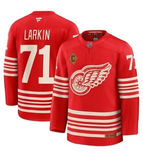 Centennial Dylan Larkin Detroit Red Wings Fanatics Premium Trikot 52 - Bild 1 von 10