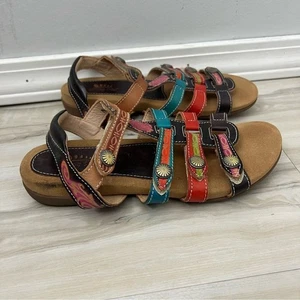 Sandalias Spring Step Nadra coloridas con tiras para mujer talla 7 - Imagen 1 de 8