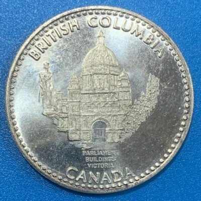 Canada Parliament Buildings Victoria British Columbia Tourist Medal - image 1 of 2