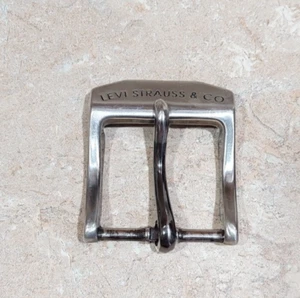 Levi Strauss & Co Spell Out Pants Belt Buckle Aluminum FREE SHIPPING - Picture 1 of 3