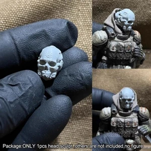 Modelo esculpido cabeza hombre calavera 1/18 sin pintar para figura Joytoy lluvia ácida 3,75 - Imagen 1 de 4
