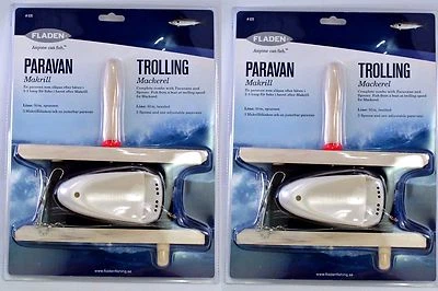 2 Fladen Paravane Handlines Mackerel Trolling Set Spoons Hooks - Need no Bait - Image 1 of 4
