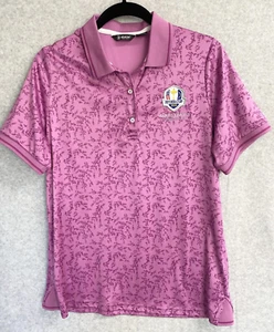 Ryder Cup Rome 2023 Abacus Womens Golf Polo XL Marco Simone Pink Short Sleeve - Picture 1 of 11