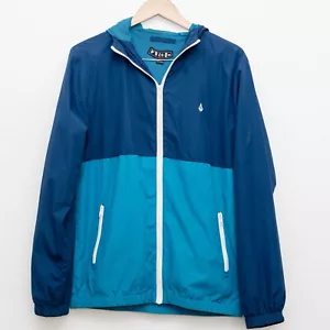Volcom Swisher Jacket Hoodie Full Zip Windbreaker Mesh Lined Logo Mens Medium - Picture 1 of 8