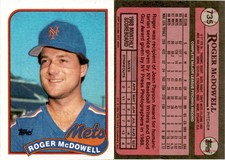 1989 Topps Baseball Card 735 ROGER MCDOWELL NEW YORK METS