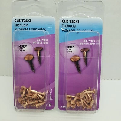 Tachuelas de corte de alambre de anclaje Hillman tamaño #4 7/16" 0,5 oz.  #122614 2 PAQUETES Foto 1 de 2