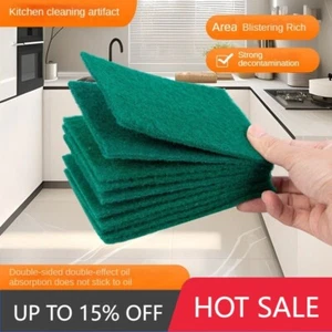30PC Fiber Cleaning Cloth Scouring Pads for Home & Kitchen Scour Scrub Cleaning - Picture 1 of 10