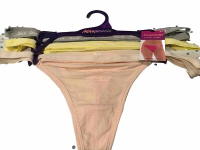 3 AEROPOSTALE AERO MUJER TANGA ROPA INTERIOR BRAGAS TALLA XL Foto 1 de 4