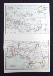 Antique Map: German Colonies in Pacific & West Africa, The Great World War, 1916 - Picture 1 of 4