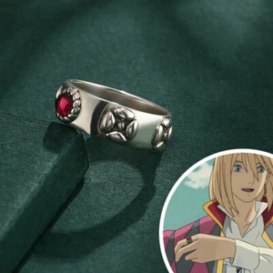 Anillos anime de plata esterlina aullidos del castillo en movimiento Sophie S925 pareja joyería regalo - Imagen 1 de 17
