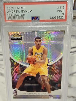 2005 Finest Refractor Andrew Bynum RC # 115    213/249      PSA 9 - Image 1 of 2