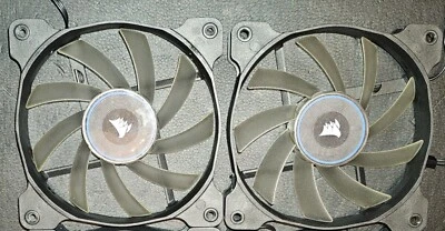 Ventilador de PC 2x120mm Corsair silencioso alta presión estática azul LED CO-9050016-BLED Foto 1 de 2