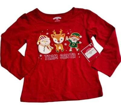 Camiseta Holiday Time Red Reindeer Elf Christmas Team Santa Holiday Foto 1 de 4
