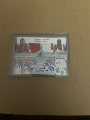 Andre Miller Lamar Odom SP game used 2003 -04 authentic fabric dual - Image 1 of 2