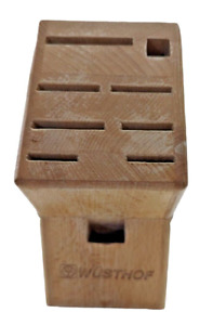 WUSTHOF Maple Wood 9 Slot Kitchen Knife Holding Block Wooden with Scissor Slot