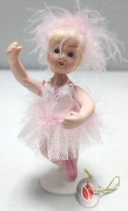 Delton Products 4,5" Mini Porzellan Einbringbare Ballerina Puppe ~ feine Sammlerstücke - Bild 1 von 14