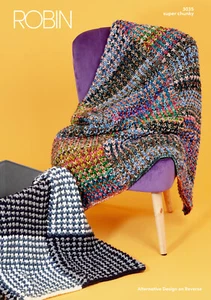 3035 Rotkehlchen Überwürfe Strickanleitung in super grob  - Bild 1 von 3