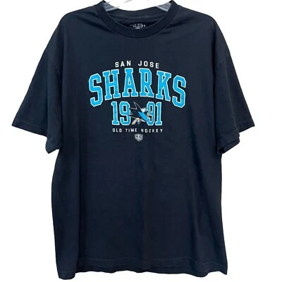 San Jose Sharks TShirt Adult XL Black All Guts No Glory Old Time Hockey Fans - Image 1 of 4
