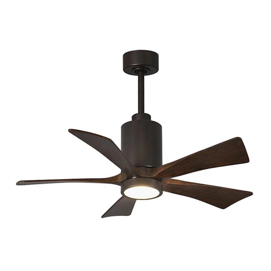 Matthews Fan Atlas Patricia, 5 Three Blade Paddle Fan w/Light Kit, Bronze, 42" - Image 1 of 1