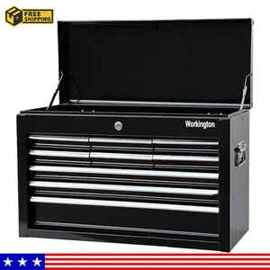 Portable Metal Tool Chest with 9 Drawers 24" 9-Drawer Tool Chest Cabinet NEW - Picture 1 of 10