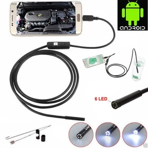 6 LED 720P Waterproof 5.5/7mm Lens Endoscope Inspection Camera For Android Phone - Picture 1 of 17