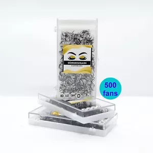 500 Premade Eyelash Extension Fans - 3D, 4D, 5D, 6D, 7D, 8D, 10D, 12D, 14D - Picture 1 of 6