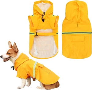 Impermeabile per Cani Con Strisce Riflettenti Giacca Da Pioggia Impermeabile per - Foto 1 di 12