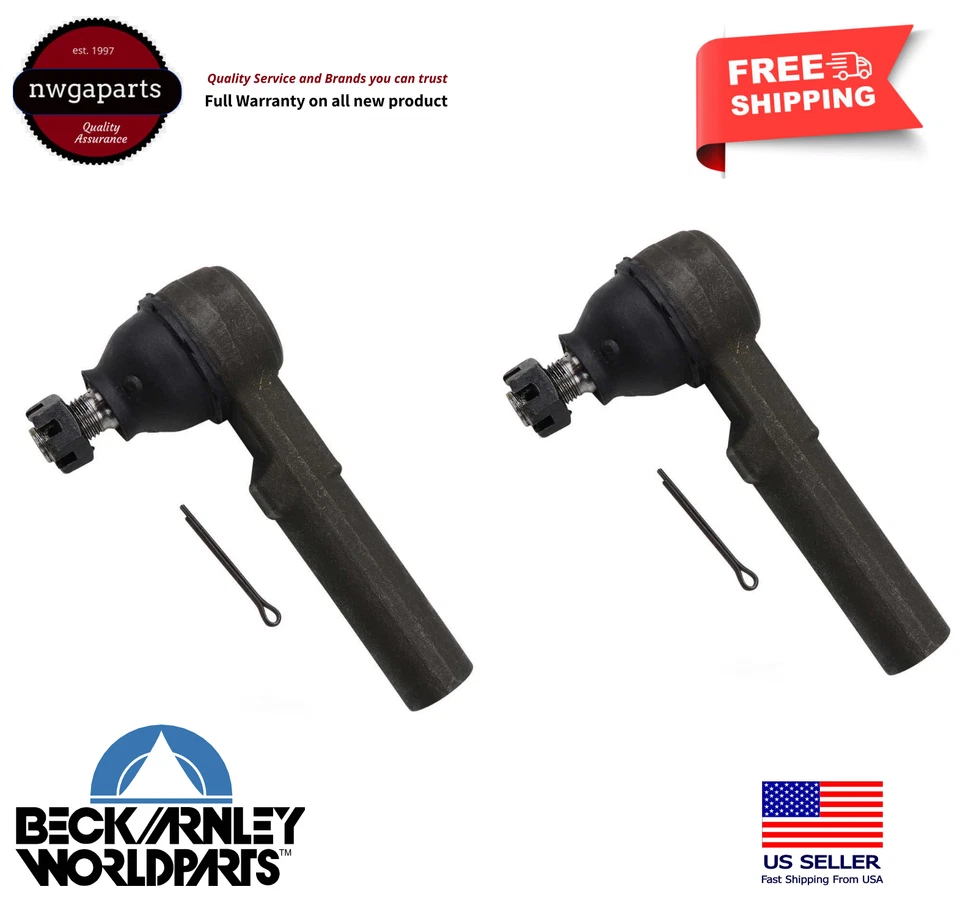 (2) 101-4744  Steering Tie Rod Ends - OUTER - For 1993-1996 Nissan Altima - Image 1 of 4