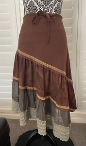 Under The Table Asymmetrical Lined Midi Skirt - Size 14 - Picture 1 of 14