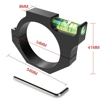 TPO Rifle Scope Spirit Bubble Level with 34mm Ring Mount Holder Riflescope Tube Ring