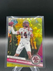 Emmett Morehead 2023 Bowman Chrome U Sapphire YELLOW Refractor #'d 66/75 - BC - Picture 1 of 2