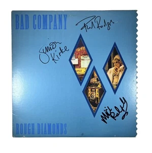 Bad Company Signed Autographed Rough Diamonds Vinyl Album Paul Rodgers - Picture 1 of 8