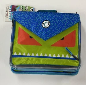 MONSTERS THE UNIVERSAL 3-RING BINDER BUE & GREEN 2” CAPACITY SCHOOL BINDER - Picture 1 of 6