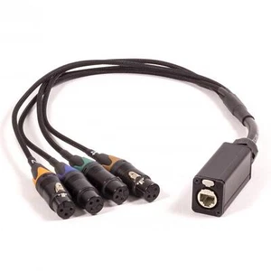 Audio or DMX Over Cat Adapter. Female Cat5e Socket to 4 Female XLRs - Picture 1 of 1
