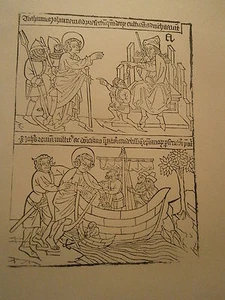 Gravurbrett Religion Mittelalter Apokalypse Holzschnitt ST Johannes Prokonsul - Bild 1 von 1