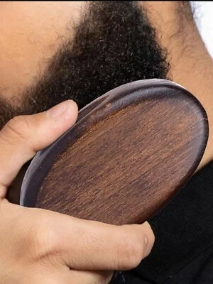 Escova masculina para barba de cabelo de javali cerdas macias bigode modelagem cabo de madeira - Imagem 1 de 4